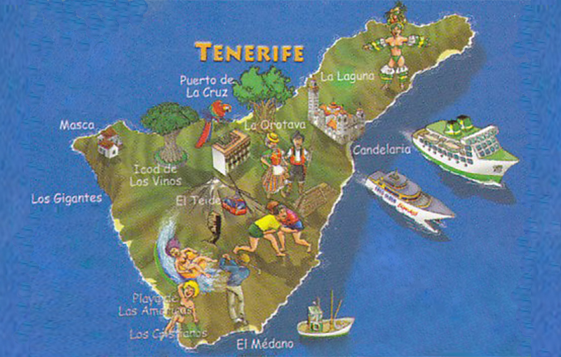tenerife canary islands map